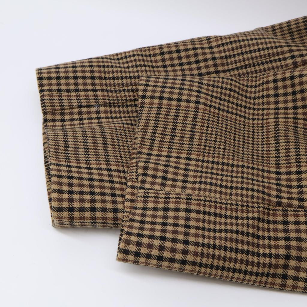 Dries Van Noten [Отличное состояние] Пальто Честерфилд в клетку глен S Коричневый Б/у