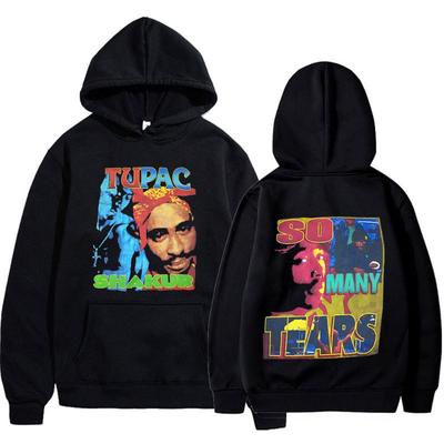Худи рэпера Тупака 2Pac Шакура So Many Tears Мужские Хип-хоп Повседневные Худи Винтажные Пуловеры Свободные Худи-джоггеры Одежда Y2k Мужская