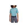 Football Solid Straight Short Sleeve Polo Men Tops Blue CT4581-424