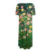 Женское свободное повседневное и модное платье с круглым вырезом и короткими рукавами, средней длины с принтом