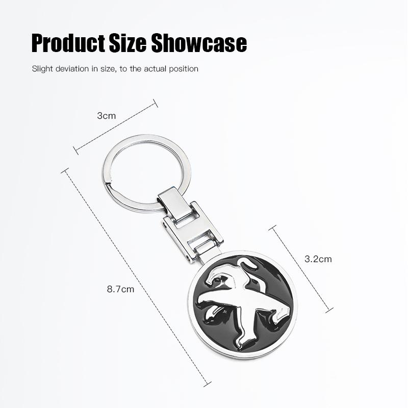 2026 Hot Car Sticker Peugeot Car Badge Keychain Zinc Alloy Keyring Pendant Accessories For Peugeot 107 408 4008 308 3008 5008 50