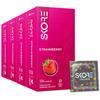 Презервативы Skore со вкусом клубники 10 x Упаковка из 4 коробок по 10 штук в каждой Смазанные Точечные Латексные Презервативы Безопасное Прилегание X