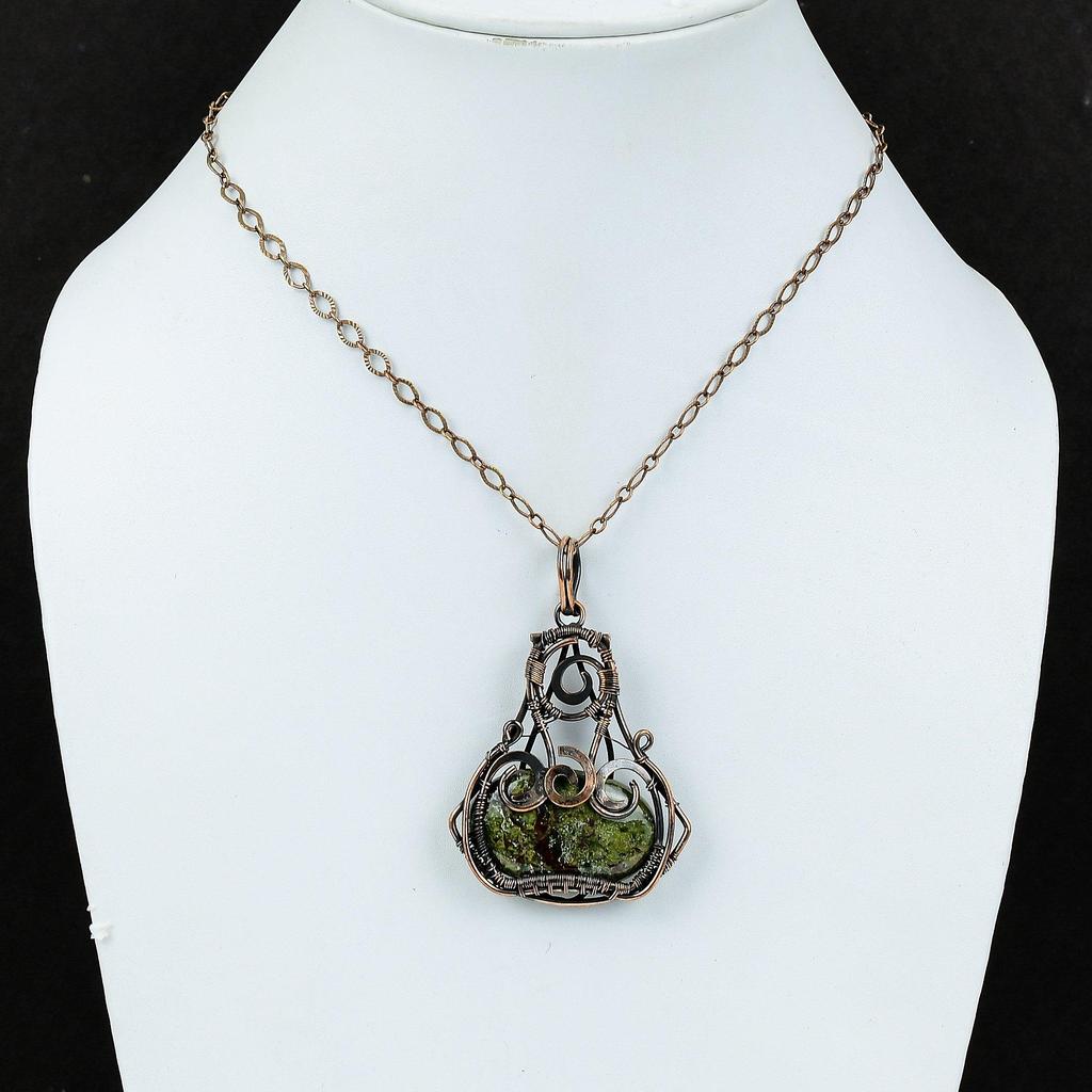 Дракон Кровавый Камень Кулон Медная Проволока Обернутый Кулон Натуральный Драгоценный Камень Кулон Ручной Работы Бохо Хиппи Ювелирные Изделия Подарок Для Него Ювелирные Изделия из Медной Проволоки