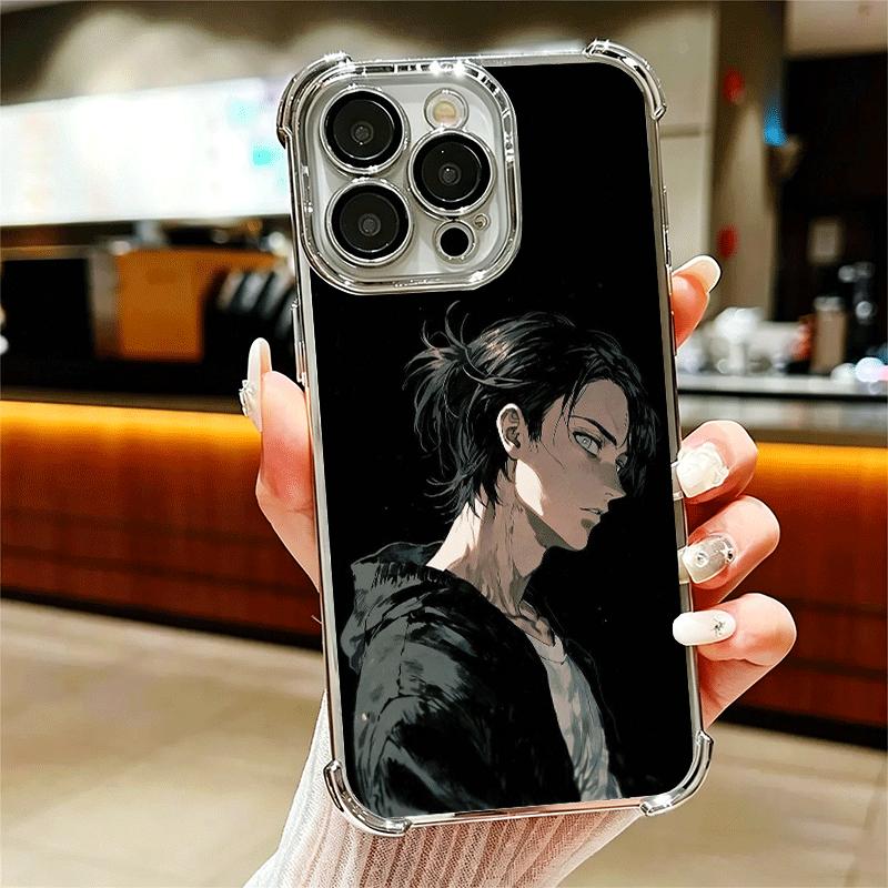 A-Атака Титанов Эрен Йегер Покрытие Чехол для Телефона Для Iphone 16 17 Pro Max Air 16E 14 15 Plus 12 13 Mini Противоударный Подушка Безопасности Чехол