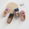 Toddlers Girls Shoes Glitter Leather Flats For Little Kids Children's Dress Shoes Bow-knot Princess Sweet Loafers Soft For Dance