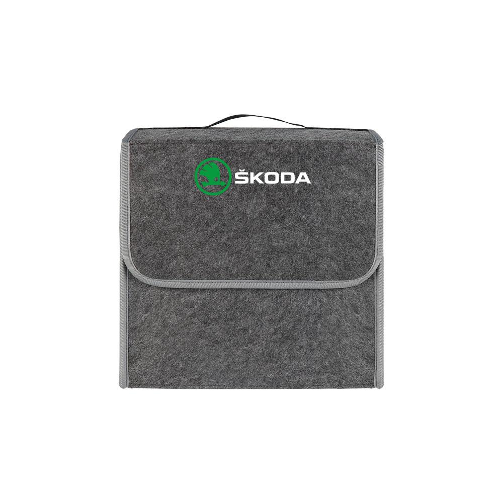 NADH5 Car Trunk Storage Box Foldable Felt Car Organizer Stowing Tidying Box Car Accessories For Skoda S Fabia Octavia VII Karoq Kamiq