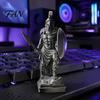 Устойчивая настольная скульптура, 3D-печатная статуя спартанского воина, винтажная фигурка греческого солдата для стола, современный готический декор для дома, офиса, матовый черный
