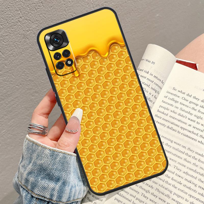 Honeycomb Honey Bee Phone Case For Xiaomi Redmi Note 14 13 12 9 10 11 15 Pro Plus 13C 10C 12C 14C 15C Cover