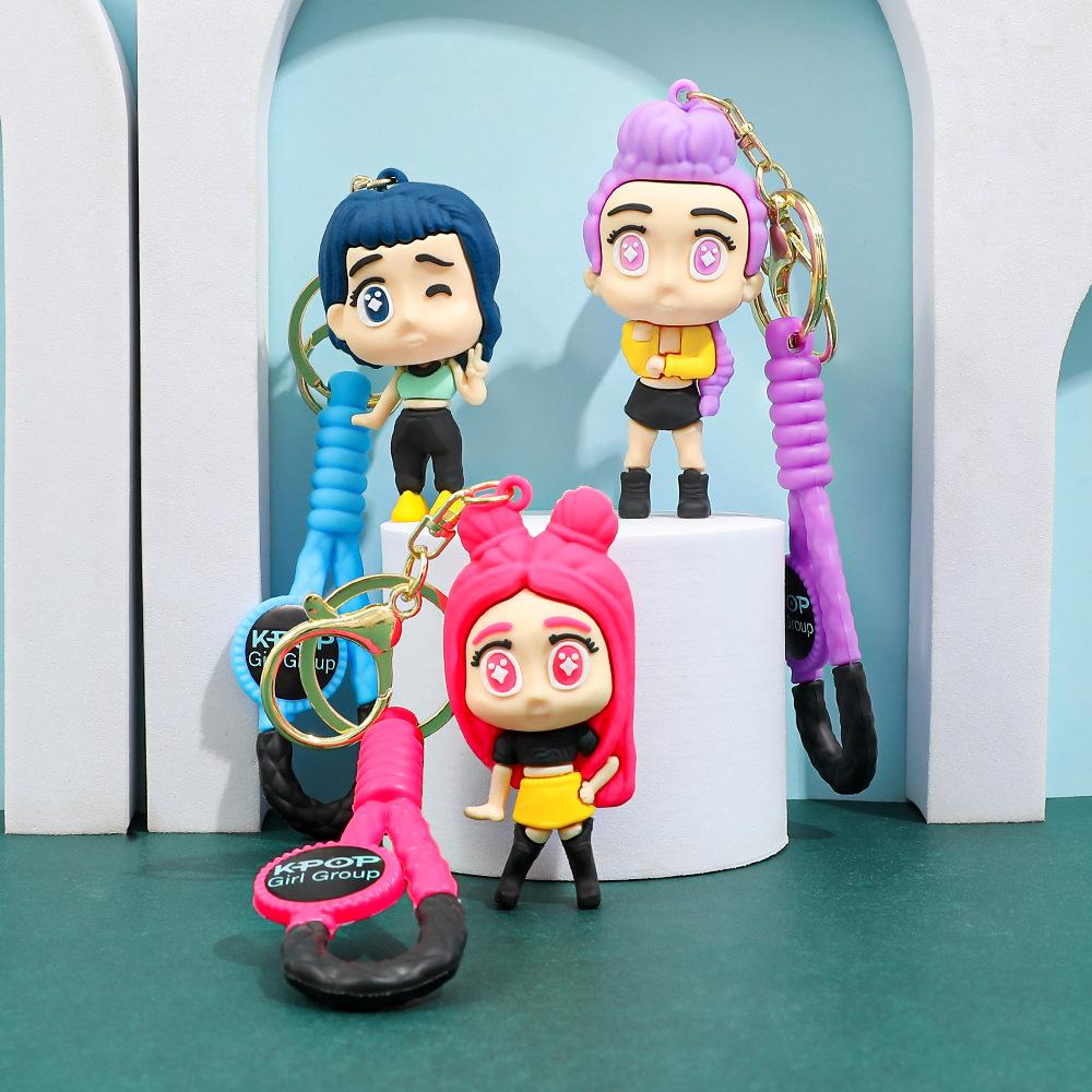 Аниме фильм Kpop Охотники на демонов Девушки Дерпи Брелоки Кукла Милый Тигр Экшн Модель Игрушка Коллекция Подарки