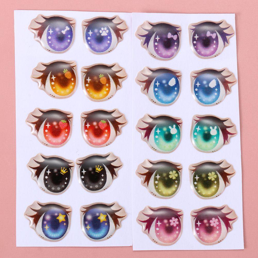 Toys DIY Doll Accessories Love Cute Sticker Clay Decals Cartoon Eyes Stickers Face Organ Paster