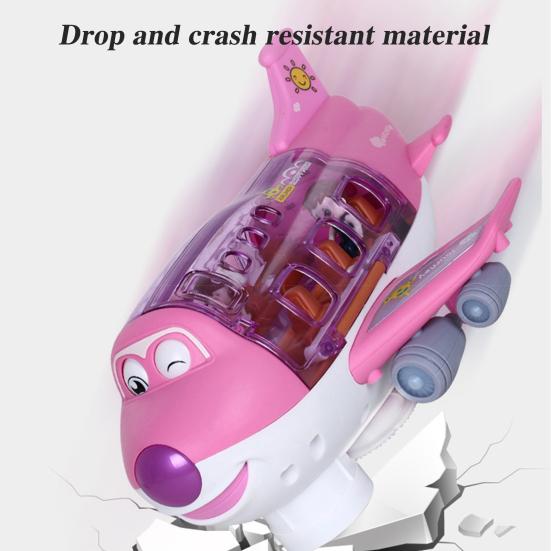 Электрический игрушечный самолет с музыкальным светом, вращение на 360 градусов, интеллектуальный трюковой самолет для детей с функцией обхода препятствий