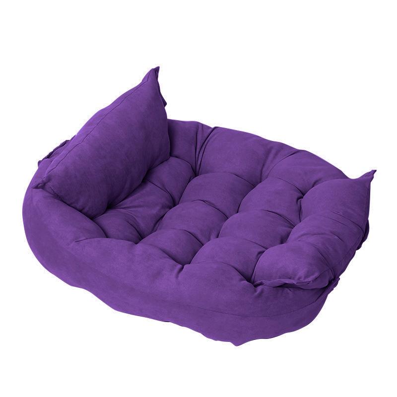 Custom Soft Plush Pet Bed for Small Medium Large Dogs Cats, Non-Slip Warm Sofa Nest Comfortable Breathable Pet Couch Bed