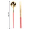 1Set Smooth Spoon Chopstick Kit Rustless Steel Tableware Set Dining  Set  Outdoor Picnic
