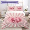 Cute Pink Pattern Bedding uilt Set uilt Cover Pillowcase Home Decoration Birthday Gift (1 * duvet cover + 2 * pillowcase without core)44