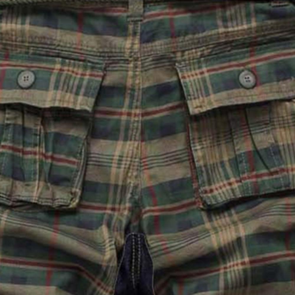 2024 летние мужские шорты модные клетчатые пляжные шорты мужские повседневные шорты военные шорты мужские бермуды карго комбинезоны без пояса