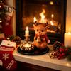 Decorative Candle Stand Christmas Holder, Cute Santa Claus/Snowman/Elf Boy/Gingerbread Tealight Resin Winter Mantel Ornament Tabletop Candlestick