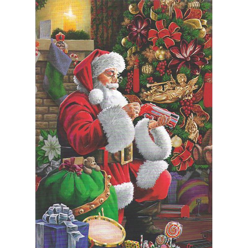 DIY мультфильм Санта-Клаус 5D алмазная живопись полная круглая дрель Алмазная вышивка Рождественский подарок наборы для вышивки крестом домашний декор