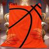 Basketball 2D Flat Pattern Flannel Blanket High quality All Seasons Warmth and Comfort Perfect for Christmas Gifts.MMT0918404