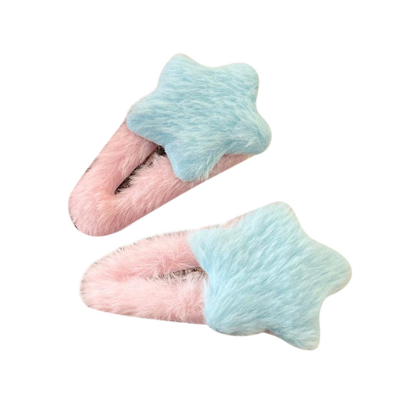 10 шт. милые пушистые звездочки аксессуары для волос женские элегантные металлические заколки для волос нескользящие звездочки заколки боковые заколки