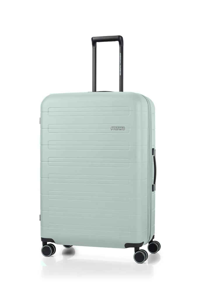 American Tourister Novastream Carry-on Suitcase, Small Spinner 55 with Expandable Function, Lightweight, 36L, 55cm, 2.6kg, New Model, Nomad Green