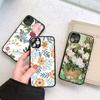 Красивый чехол для телефона с рисунком цветов, матовый прозрачный для iPhone 7 8 11 12 plus mini x xs xr pro max