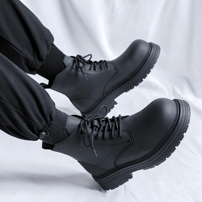 Martin boots men's British style new commuter versatile high-top leather shoes platform-soled medium-help tooling boots 2276-R