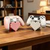 Стойка для хранения игровых контроллеров 3D-печатная игровая подставка, Пиксельное сердце-любовь Держатель для геймпада, Безопасный держатель, Подставка для демонстрации, Декоративная подставка для консоли, Аксессуары