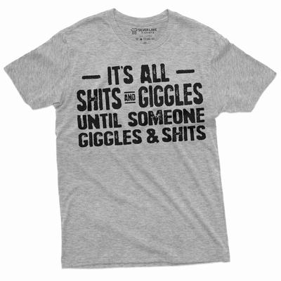 Men'S Sh&Ts And Giggles Funny T-Shirt Giggling Funny Text Mens Tee Shirt