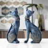 Figurine Decorative Resin Cat Statue for Home Decorations European Creative Wedding Gift Animal Figurine Home Decor Sculpture
