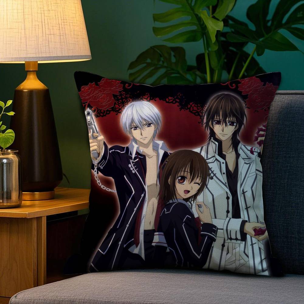 V-Vampire Knight Наволочка Плюшевая Ткань Мягкая Двусторонняя Печать Наволочка для Подушки на Диван Декоративные Наволочки
