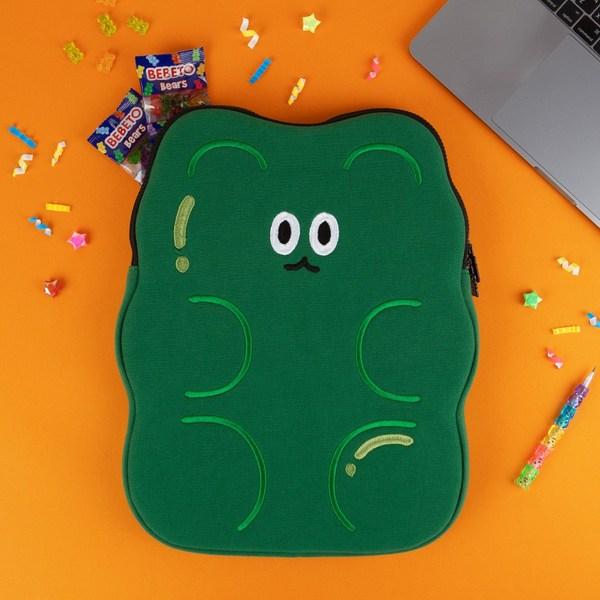 Совершенно новая сумка для ноутбука с желейным мишкой и вышивкой в ​​рамке (iPad/11/13/15 дюймов), красный