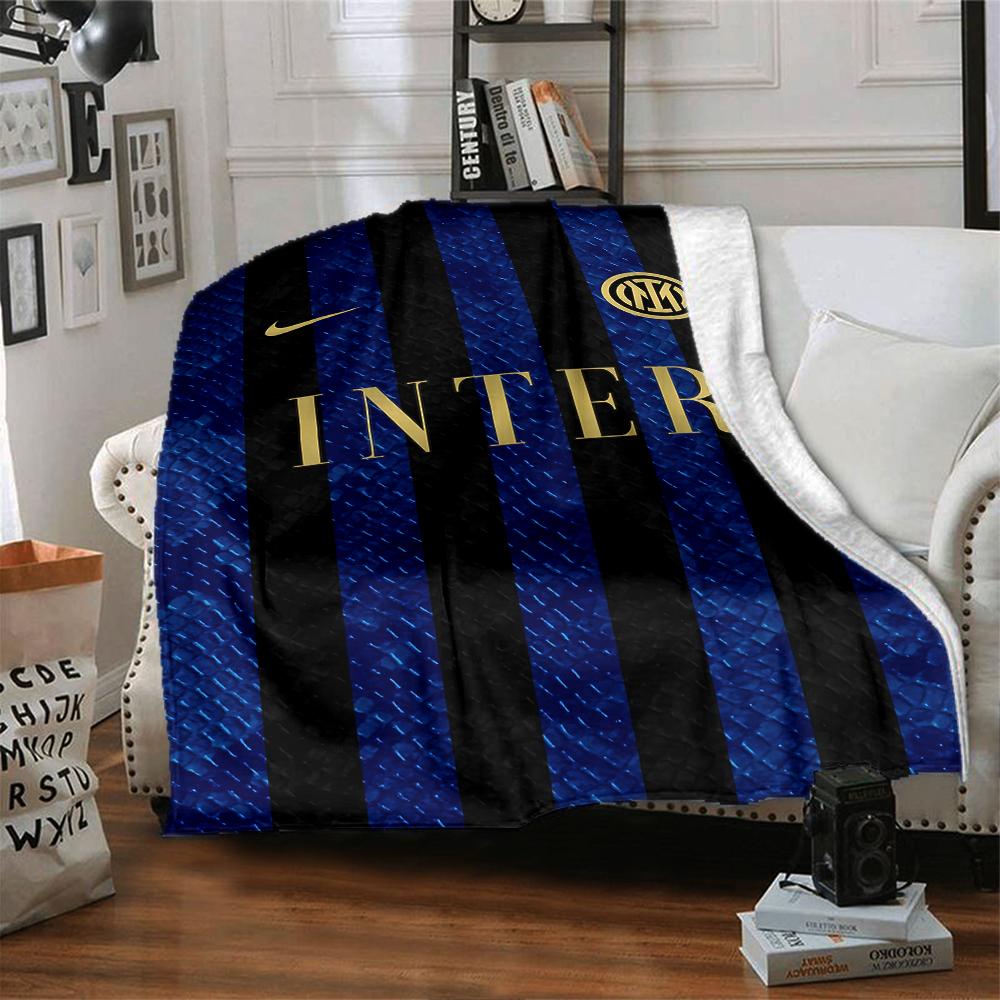 Inter Milan Champions Blankets Flannel Printed Breathable Warm Throw Blanket for Home Office Bedspreads 0708a2