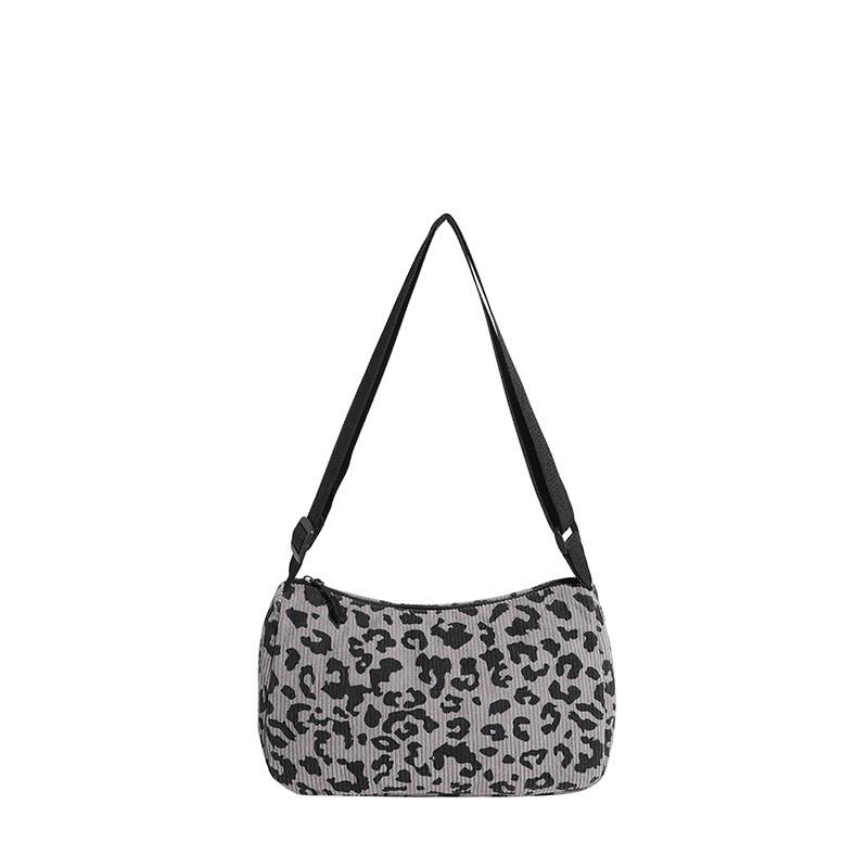 Ladies Corduroy Shoulder Bag With Letter Print Compact Crossbody For Casual Travel