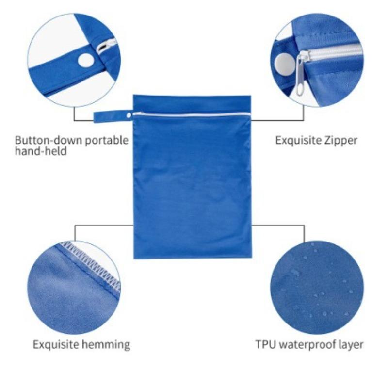 Водонепроницаемая сумка большой вместимости для мокрых вещей, подходит для детских колясок - 30x40 см, сумка-тоут для подгузников, удобная, подходит для домашнего использования