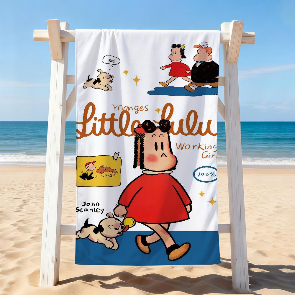 Мультяшное полотенце The Little Lulu Show для сушки и ванны. Подходит для плавания, кемпинга, йоги, пляжа и т. д.