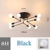 Modern LED Chandeliers for Dining Living Room Nordic Children Bedroom Loft Stuy Ceiling Lamp Black Gold Retro Iron Ceiling Light