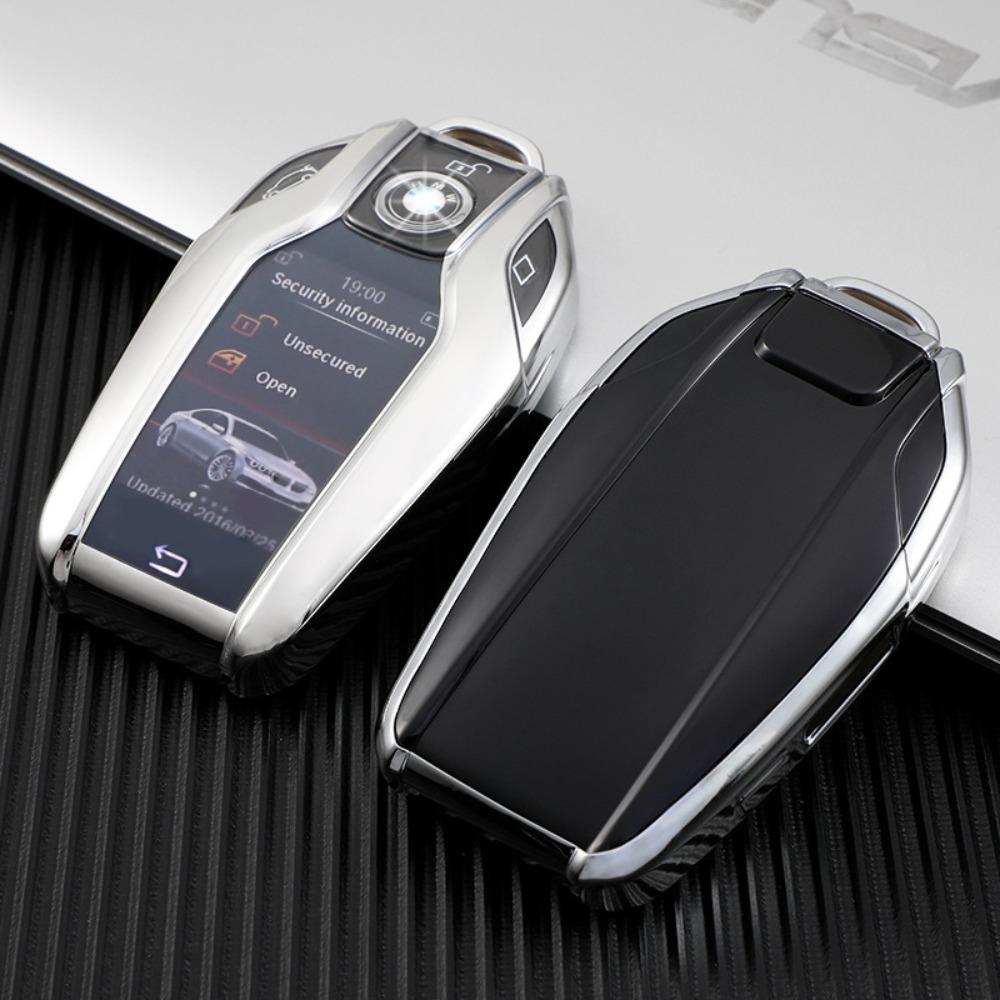 Кожаный держатель для ключей для BMW 7 серии 5 серии 530L 6GT X3 Чехол для брелока Smart Key с защитой ЖК-экрана