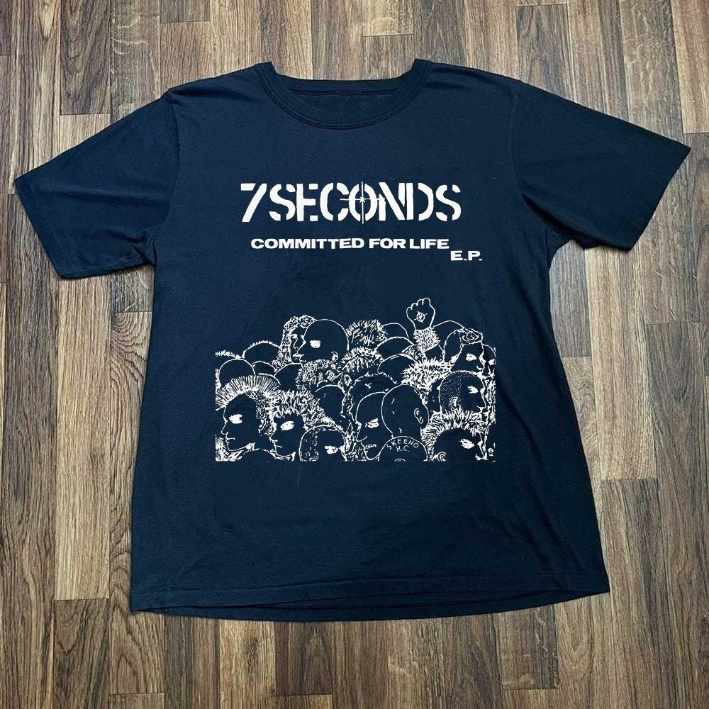 7 Seconds Band Committed For Life T Shirt Navy Full Size S-5XL BT857 Unisex T-Shirt