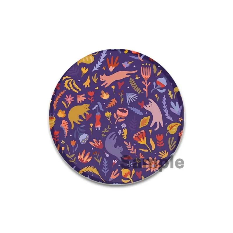 32/44/58 мм мультяшные животные значки на лацкан татуировка кошка эмаль булавка броши для рюкзака декоративные значки из сплава металла ювелирные изделия подарок