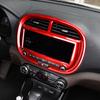 Для Kia Soul 2024 2025 LHD Красный ABS-пластик Панель приборов Рамка Накладка Декоративная накладка GPS-навигации для автомобилей высокого класса