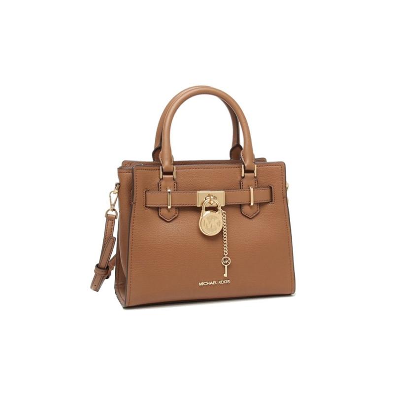 Michael Kors Женская сумка Hamilton Letter LOGO Замок Ключ Аксессуары Простая для поездок на работу Однотонная Застежка-молния Кожаная Сумка на плечо Сумка через плечо