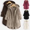 Large Size 8XL Women's Jacket Autumn Winter Hooded Coat 10 Color Velvet Fashion Medium Long Large Women's Hooded Jacket Coat