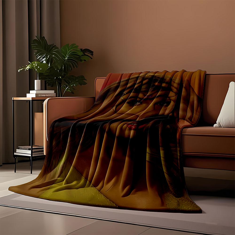 Heart Gesture on Warm Tones Blanket for all seasons blanket lunch break throw gift