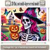Party Backdrop Halloween Castle Flat Banners Skeleton Witch Pumpkin Celebrations Wedding Photo Booth Background Front Door Decor