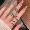 Год Змеи Капля Змеиного Масла Французский Высококлассный Чувственный Открытое Кольцо Нишевый Дизайн Легкая Роскошь Полностью Усыпанное Бриллиантами Циркон Персонализированные Аксессуары Женские