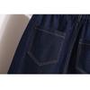 Dimanaf 2025 Plus Size New Spring Elastic Denim Skirts Women A-Line Fashion Skirt High Waist Vintage Maxi