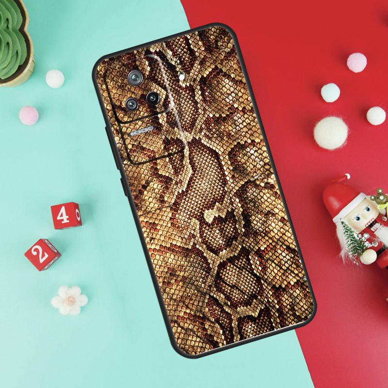 Чехол с текстурой змеиной кожи для Xiaomi 17 Pro Max 14 15 Ultra 13T 14T 15T Pro POCO F7 F5 F6 X3 X5 X6 X7 Pro