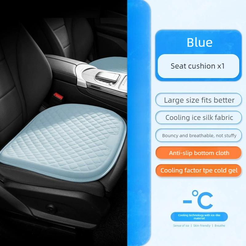 Universal Summer Ice Silk Silicone Gel Car Seat Cushion Ventilated Cooling Seat Pad for Office and Vehicle