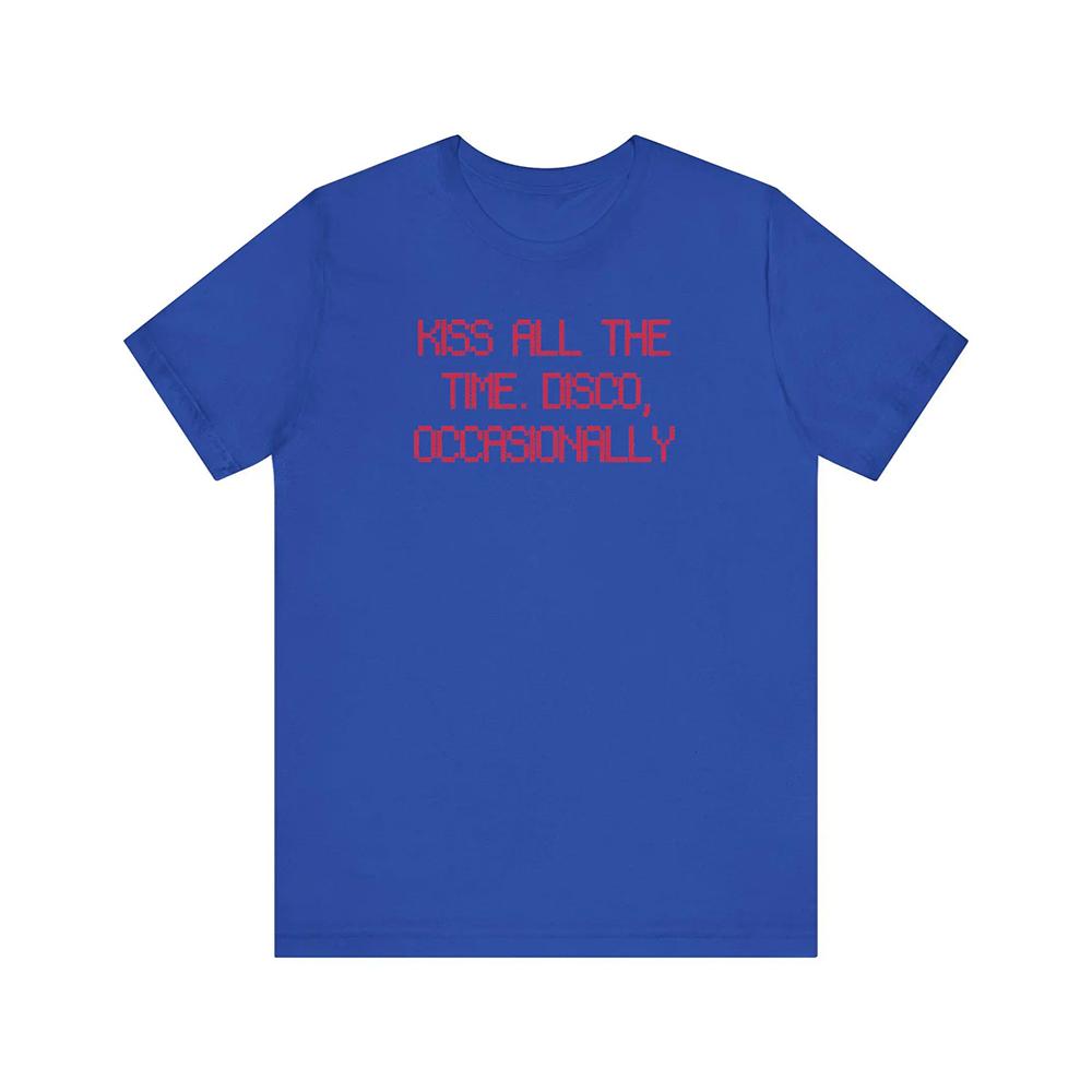 Harry Styles Fan Gift Kiss All The Time Disco Occasionally New Album Print Tops Men Women Street Y2k T-shirts Summer Casual Tee