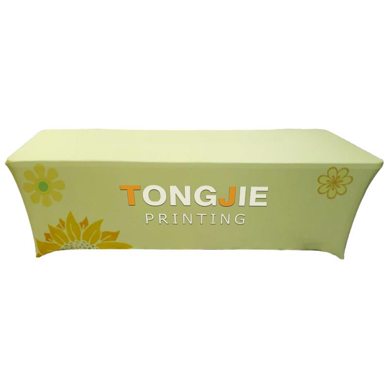 High-End CMYK Printed Table Cloths with Vivid Advertising Images for Banquets